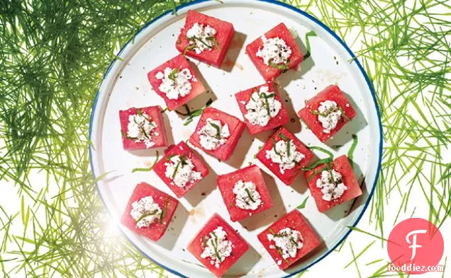 Feta-Stuffed Watermelon Blocks