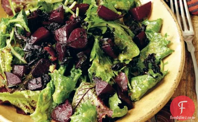 Braised Beet Salad with Golden Raisin Vinaigrette from 'Indian Cooking Unfolded