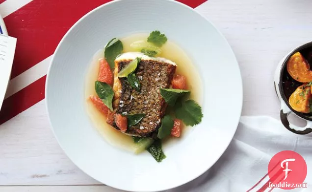 Striped Bass with Lime Broth