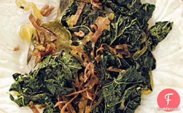 Tuscan Kale With Shallots And Crisp Salami