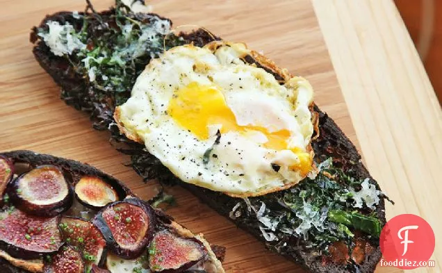 Kale, Parmesan, and Fried Egg Tartine