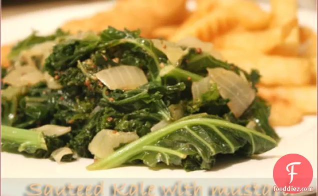 Sauteed Curly Kale With Wholegrain Mustard