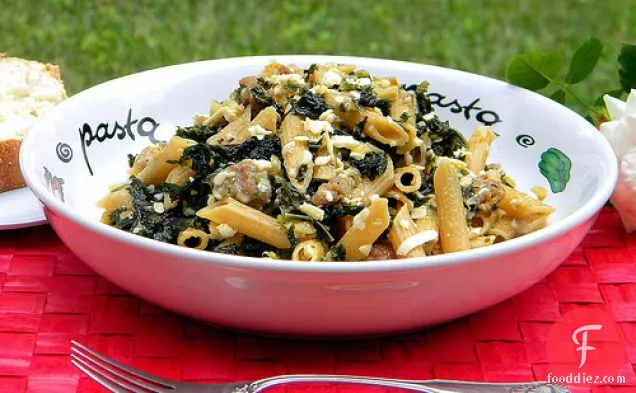 Hot Italian Sausage And Kale Ragu With Penne