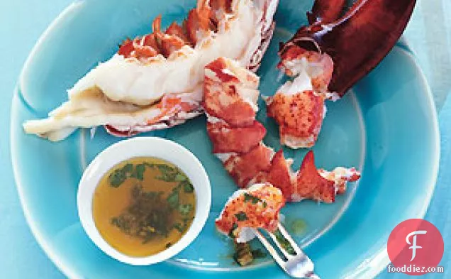 Steamed Lobster with Charmoula Butter