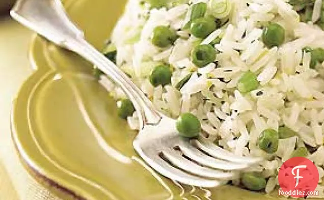 Jasmine Rice with Green Onions, Peas, and Lemon