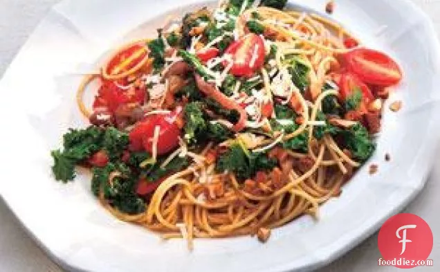 Whole-grain Spaghetti With Garlicky Kale And Tomatoes