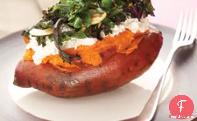 Sweet Potato With Kale And Ricotta