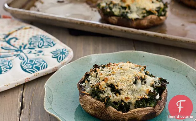 Kale-stuffed Portabella Mushrooms