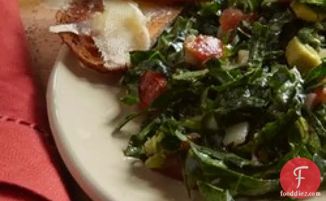 Shredded Tuscan Kale, Tomato And Avocado Salad
