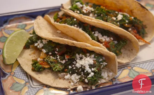 Kale And Red Chile Tacos