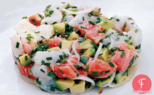 Lobster Salad with Green Beans, Apple, and Avocado