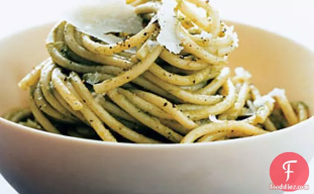 Spaghetti with Scallion Sauce