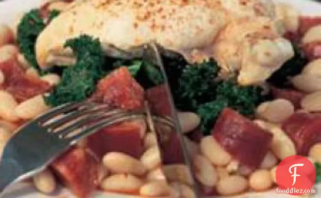 Chicken With Chorizo And Cannellini Beans