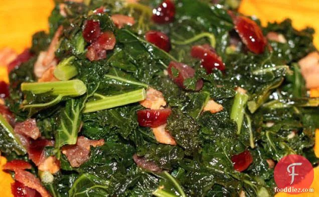 Smoky Greens With Cranberries