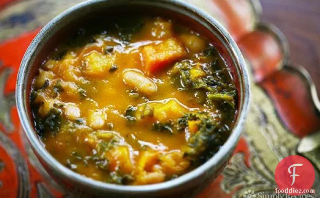 Kale And Roasted Vegetable Soup