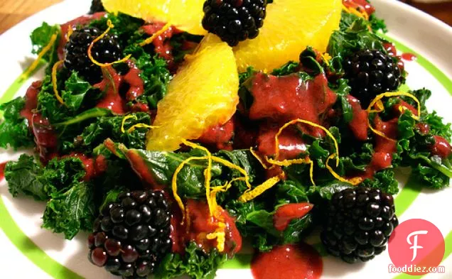 Kale Salad With Orange Blackberry Vinaigrette