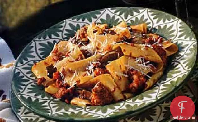 Pasta with Veal, Sausage and Porcini Ragù