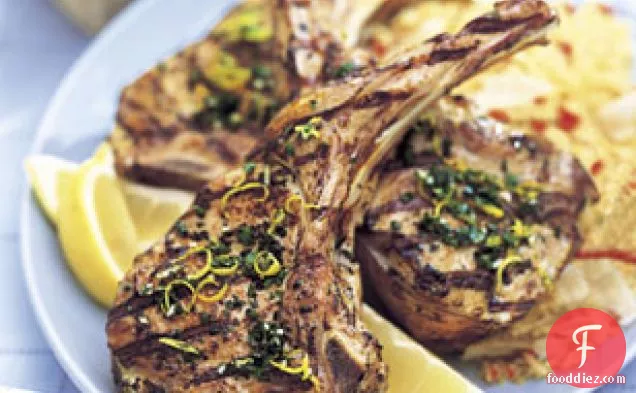 ग्रील्ड नींबू-अजमोद वील चॉप