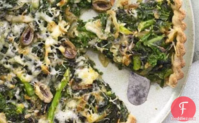 Kale, Olive & Gruyère Tart