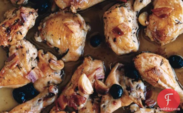 Roast Chicken with Pancetta and Olives