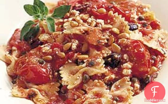 Pasta with Kalamata Olives and Roasted Cherry Tomato Sauce