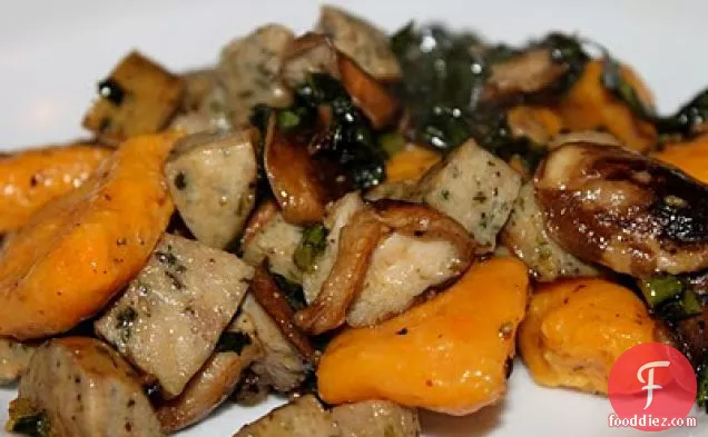 Saag's Basil Cracked Pepper Sausage With Sweet Potato Gnocchi