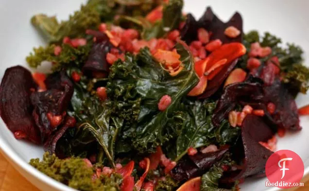 Dinner Tonight: Farro Salad with Roasted Kale and Beets