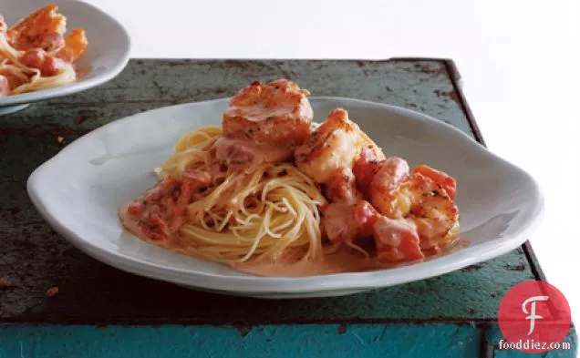 Capellini with Shrimp and Creamy Tomato Sauce