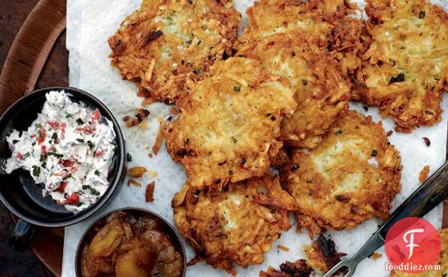 Latkes with Lots of Sauces