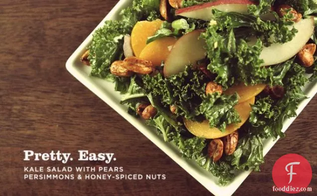 Kale Salad With Pears, Persimmons, And Honey-spiced Nuts