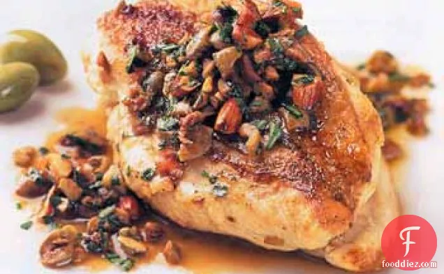 Olive-Stuffed Chicken with Almonds