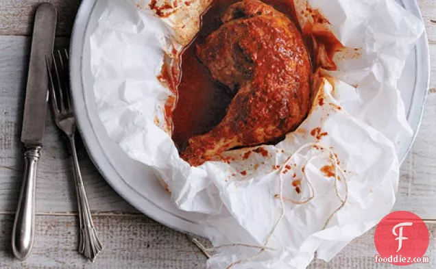 Adobo Chicken in Parchment