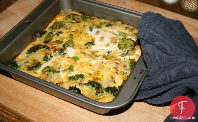Crustless Quiche With Greens