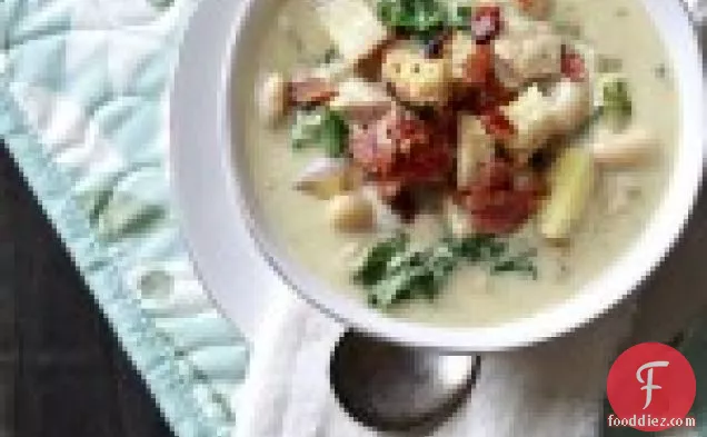 Rosemary Chicken Chowder With White Beans