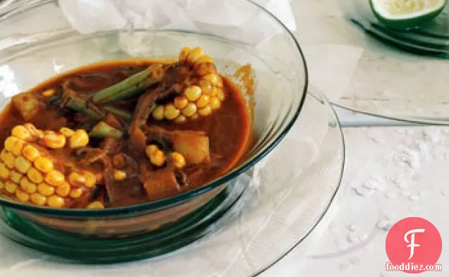 Red Chileatole with Fall Vegetables