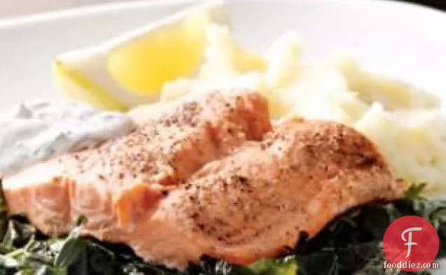 Arctic Char On A Bed Of Kale