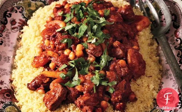 Lamb Tagine with Chickpeas and Apricots