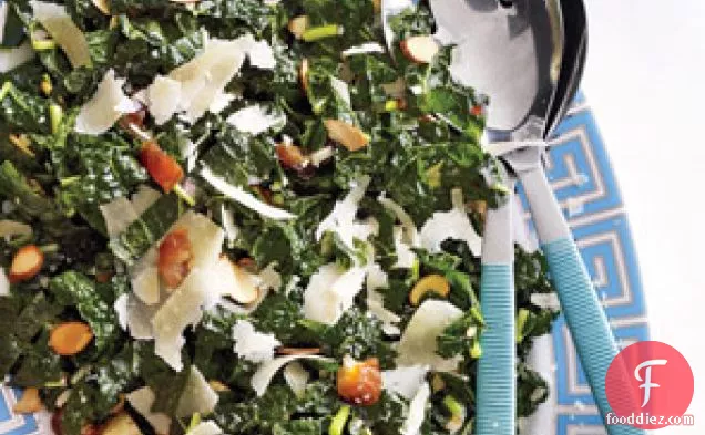 Kale Salad With Dates, Parmesan And Almonds