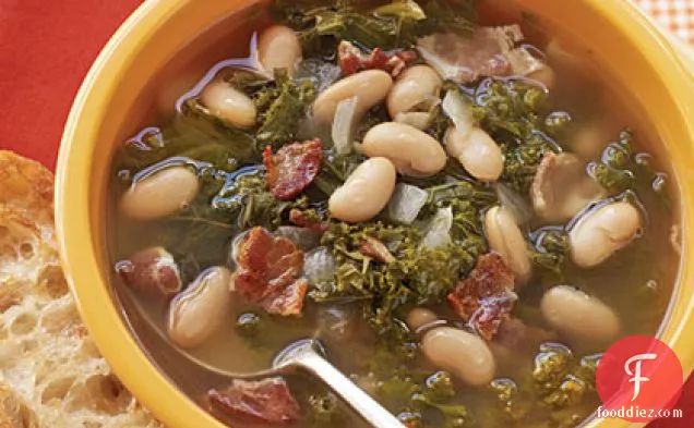 Greens, Beans, and Bacon Soup