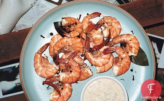 Peel-and-Eat Spiced Shrimp with Chipotle Remoulade