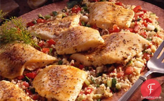 Broiled Walleye With Dill Tabbouleh