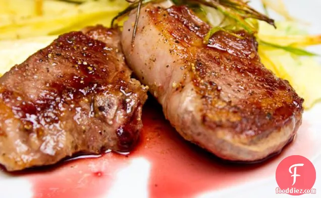 Lamb Chops With Pomegranate Plum Agrodolce
