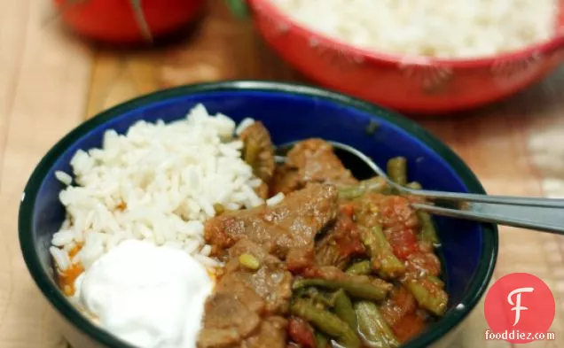 Slow-roasted Turkish Lamb Stew With Green Beans