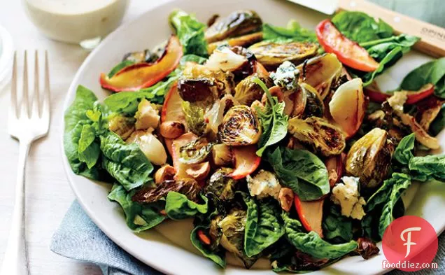 Roasted Brussels Sprout and Apple Salad