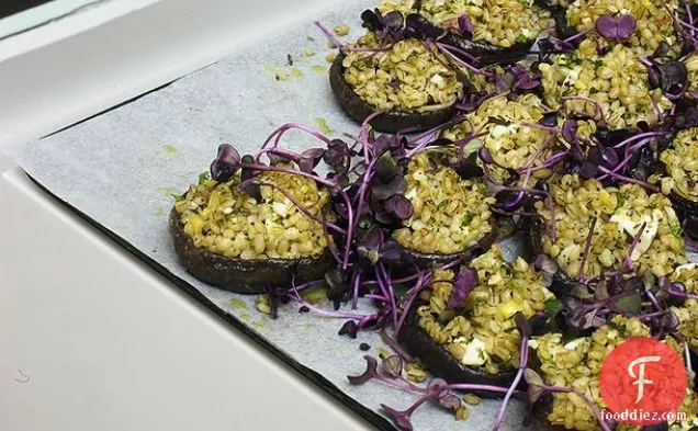 Portobello Mushrooms With Pearled Barley and Preserved Lemon From 'Ottolenghi
