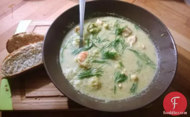 ओमेगा -3 मलाईदार लीक सूप