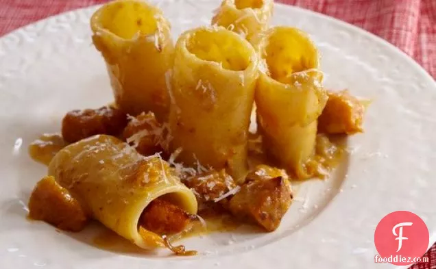 Pumpkin Carbonara With Paccheri From 'Pasta Modern