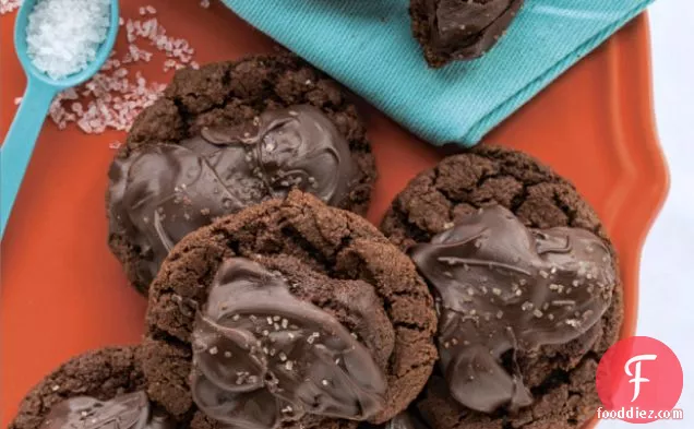 Salted Triple Chocolate Brownie Batter Cookies