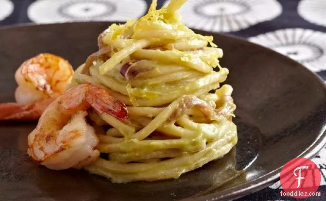 Lemon-Avocado Spaghetti With Shrimp From 'Pasta Modern
