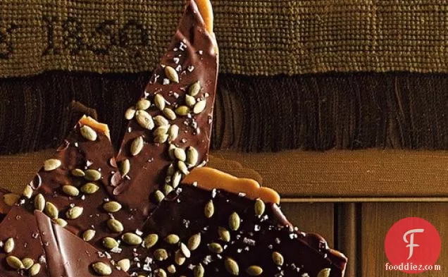 Chocolate-Covered Toffee with Pumpkin Seeds and Sea Salt